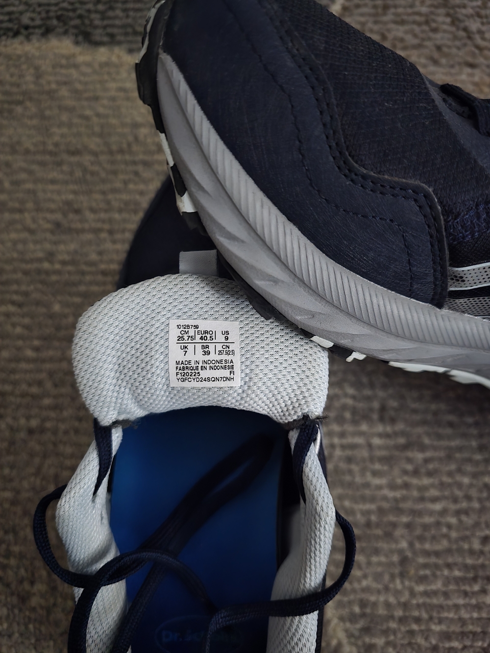 ASICS Women's Navy and Gray Athletic Running Shoes - Picture 5 of 5